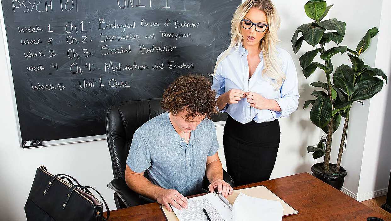 Kenzie Taylor fucking in the classroom with her tits - My First Sex Teacher